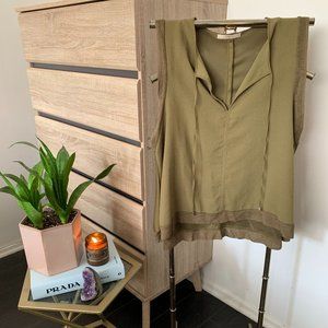 Zara Green Sleeveless Blouse